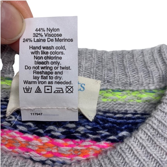 Crewcuts 4-5T knit sweater with bright accent colors NWT - Picture 5 of 6